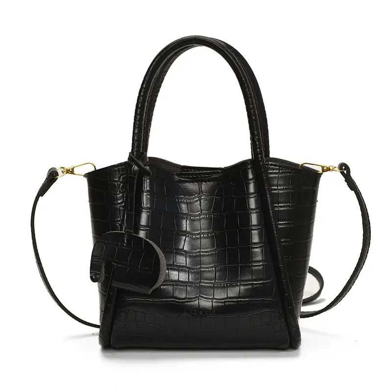 Vintage Croc Texture Women's Shoulder Bag Yellow 2025 - Image 9