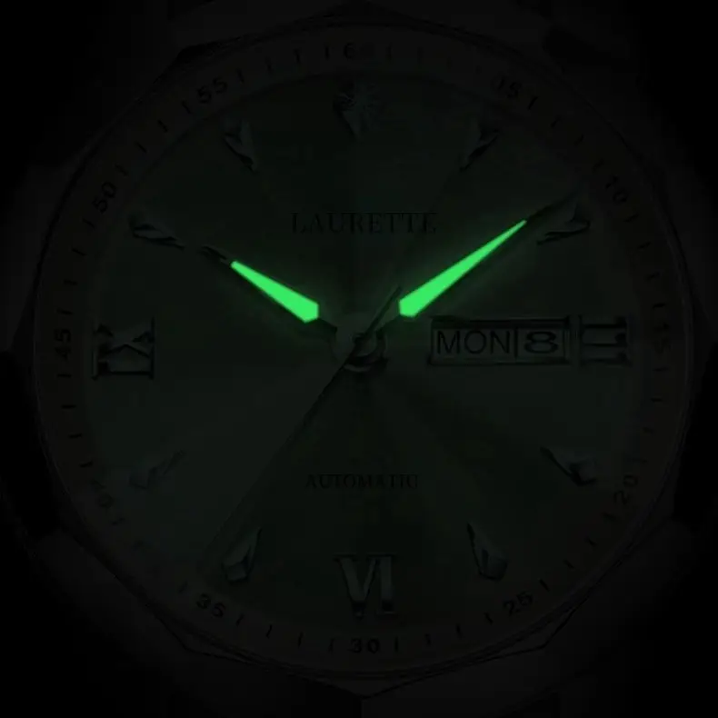 Laurit Men's Stainless Steel Quartz Watch with Live Display - Image 3