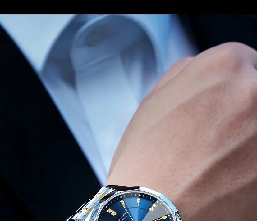 Laurit's Stainless Steel Men's Quartz Watch with Live Display — feature 8