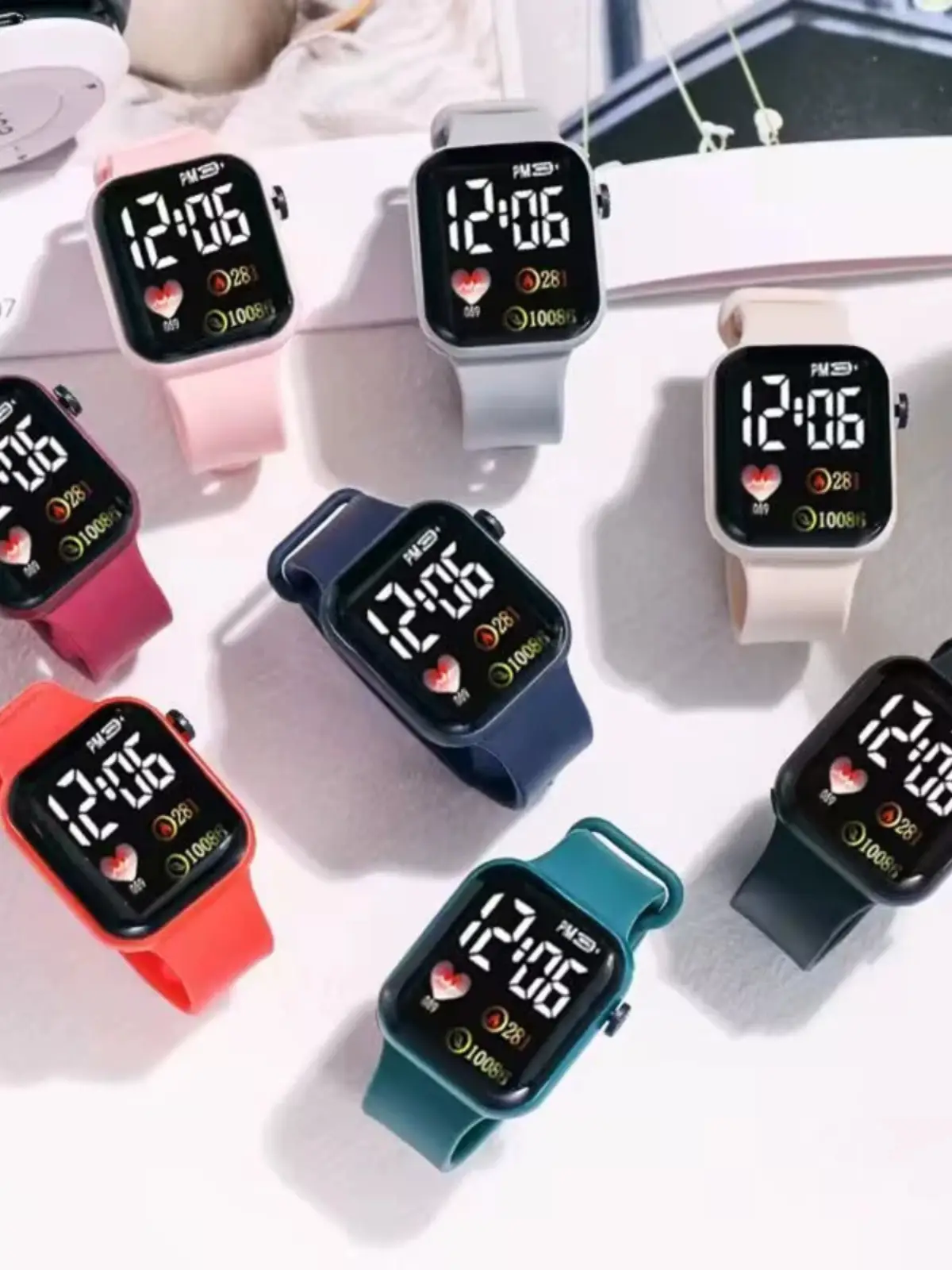 LED Electronic Watch Square Waterproof Digital Fashion Sports Men Women - Image 7