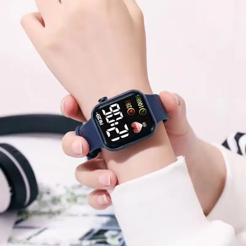 LED Electronic Watch Square Waterproof Digital Fashion Sports Men Women — feature 3