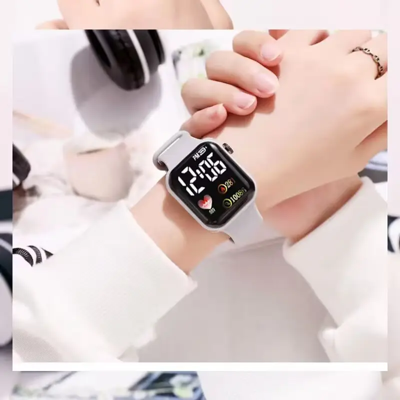 LED Electronic Watch Square Waterproof Digital Fashion Sports Men Women — feature 5