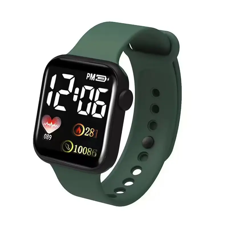 LED Electronic Watch Square Waterproof Digital Fashion Sports Men Women — feature 9