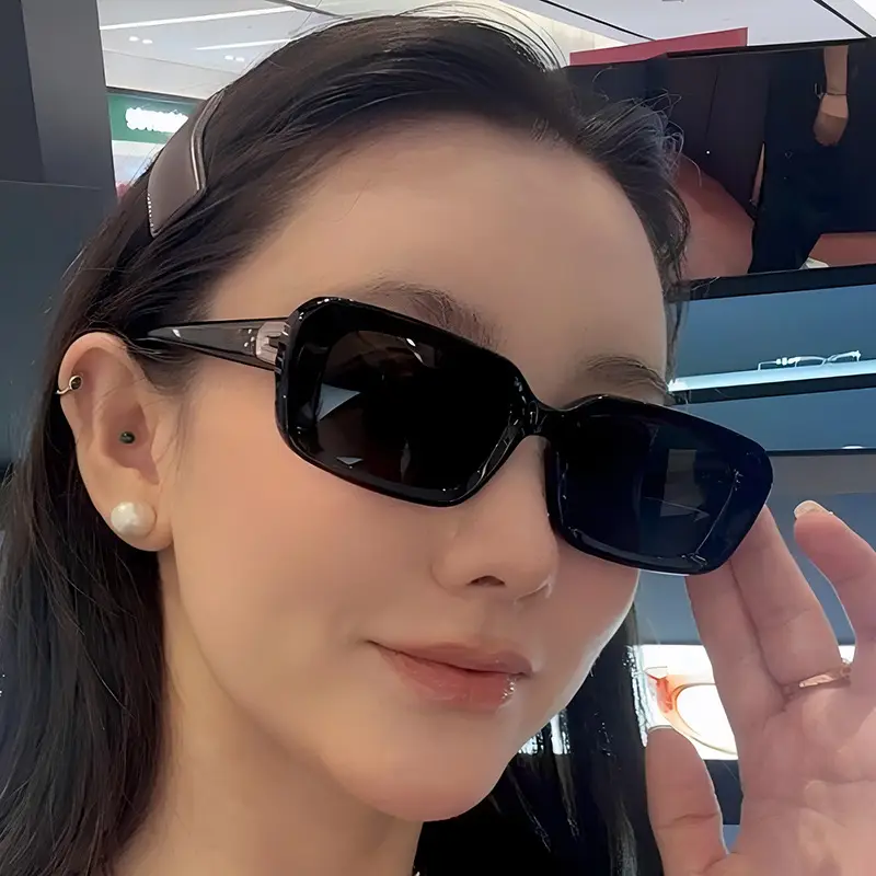New Fashion Square Sunscreen Sunglasses Black - Image 11