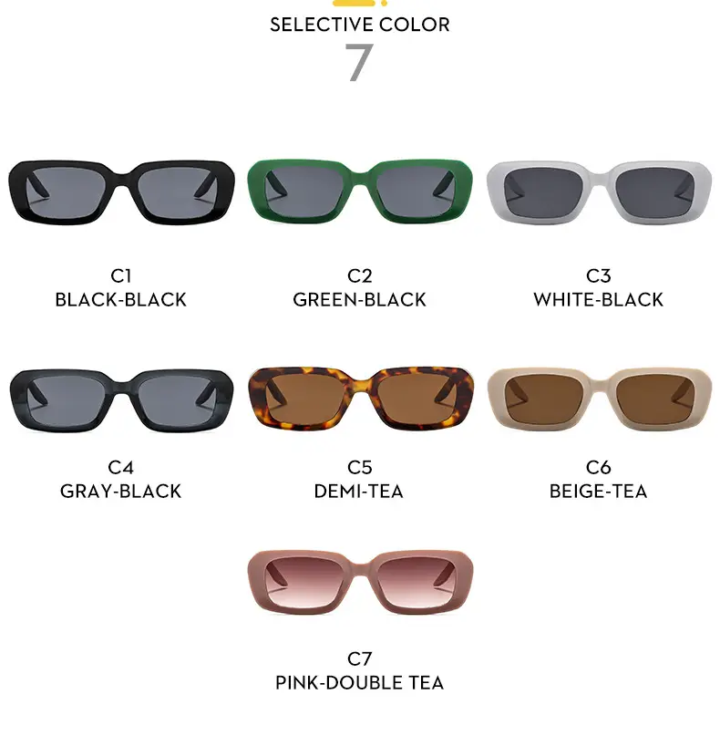 New Fashion Square Sunscreen Sunglasses Black — feature 12