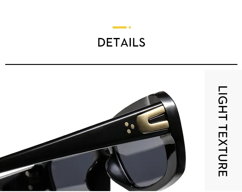 New Fashion Square Sunscreen Sunglasses Black — feature 9