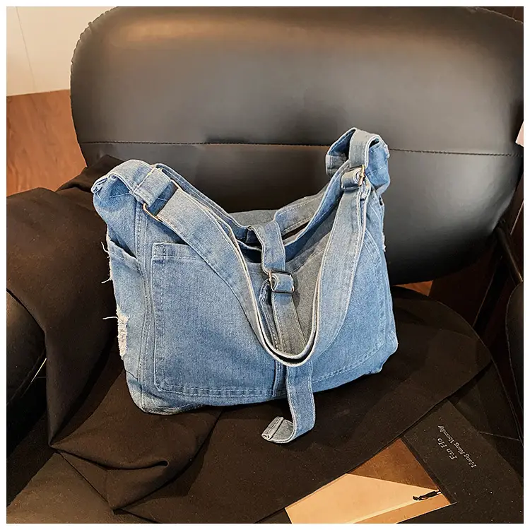 Blue Denim Crossbody Bag Large Capacity Girls — feature 19
