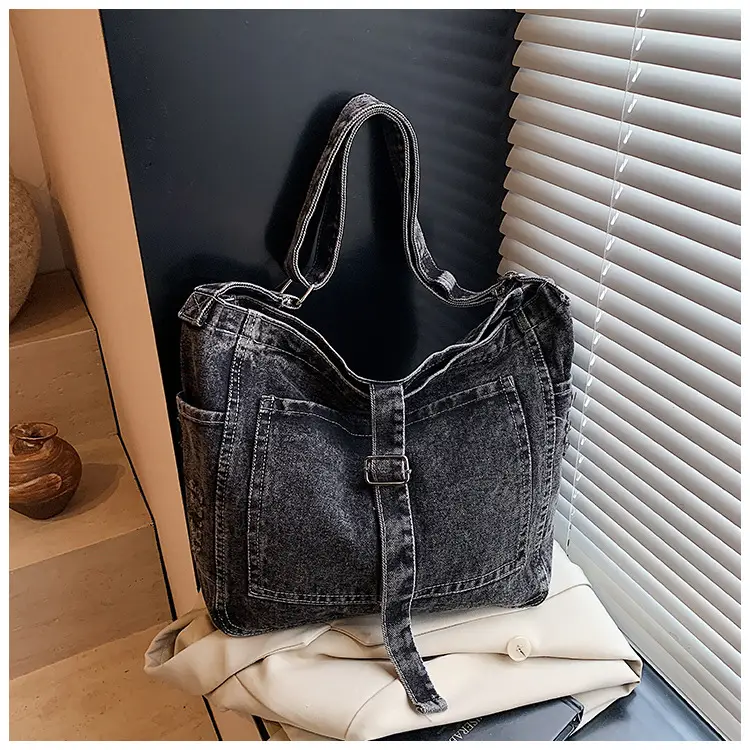 Blue Denim Crossbody Bag Large Capacity Girls — feature 20