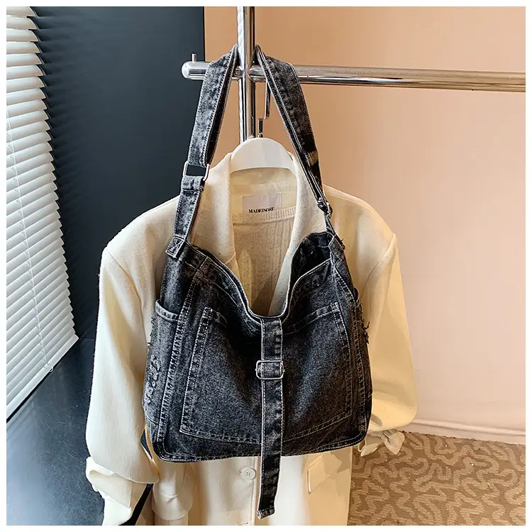 Blue Denim Crossbody Bag Large Capacity Girls — feature 21