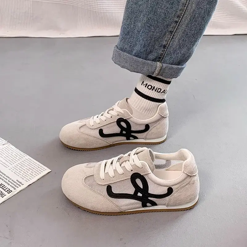 Women's White Mesh Casual Sneakers 2025 Summer - Image 9