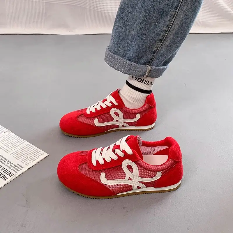 Women's White Mesh Casual Sneakers 2025 Summer - Image 3