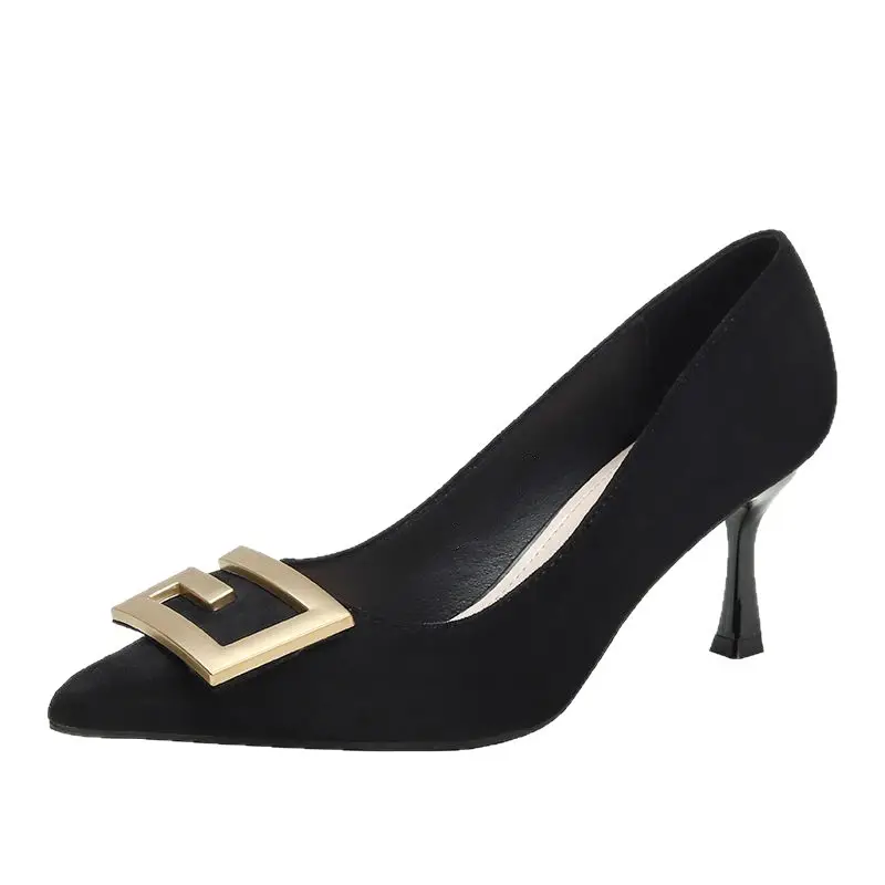 Cross-Border High-Heeled Shoes for Women, Stiletto Heels, 2026 Spring and Autumn New Style, Elegant Pointed-Toe Professional Shoes, Black, Comfortable Work Shoes - Image 5