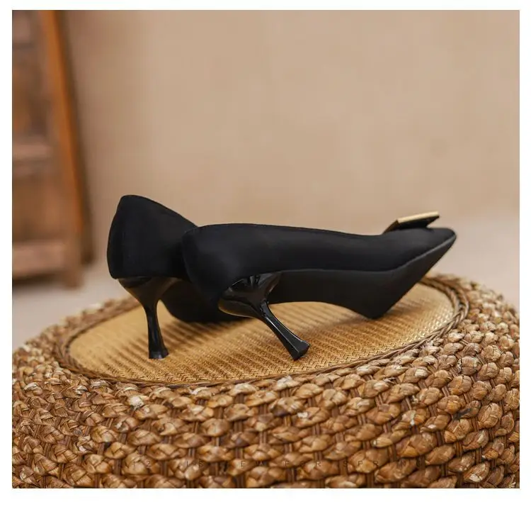 Cross-Border High-Heeled Shoes for Women, Stiletto Heels, 2026 Spring and Autumn New Style, Elegant Pointed-Toe Professional Shoes, Black, Comfortable Work Shoes — feature 10