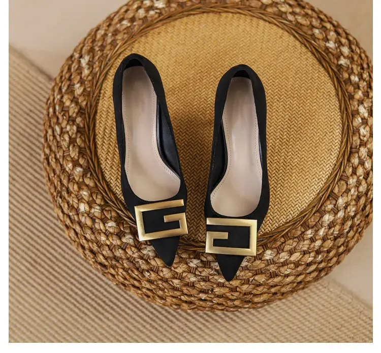 Cross-Border High-Heeled Shoes for Women, Stiletto Heels, 2026 Spring and Autumn New Style, Elegant Pointed-Toe Professional Shoes, Black, Comfortable Work Shoes — feature 9