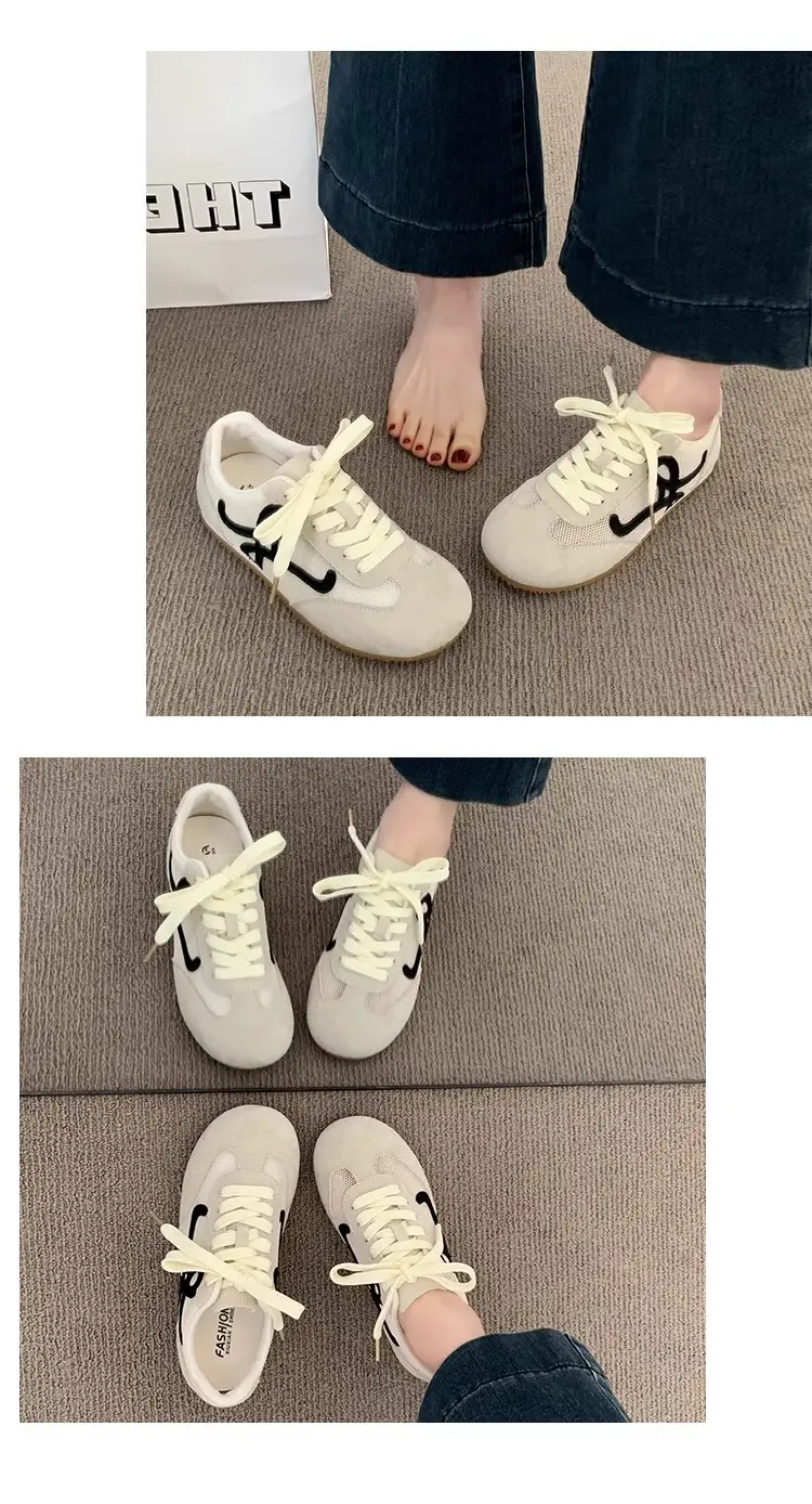 Popular Breathable Mesh Moral Training Shoes, White Women's Shoes, Women's 2025 Summer New Versatile Casual Sports Shoes — feature 19