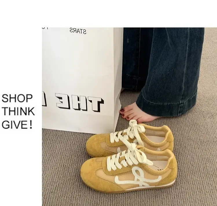 Popular Breathable Mesh Moral Training Shoes, White Women's Shoes, Women's 2025 Summer New Versatile Casual Sports Shoes — feature 2