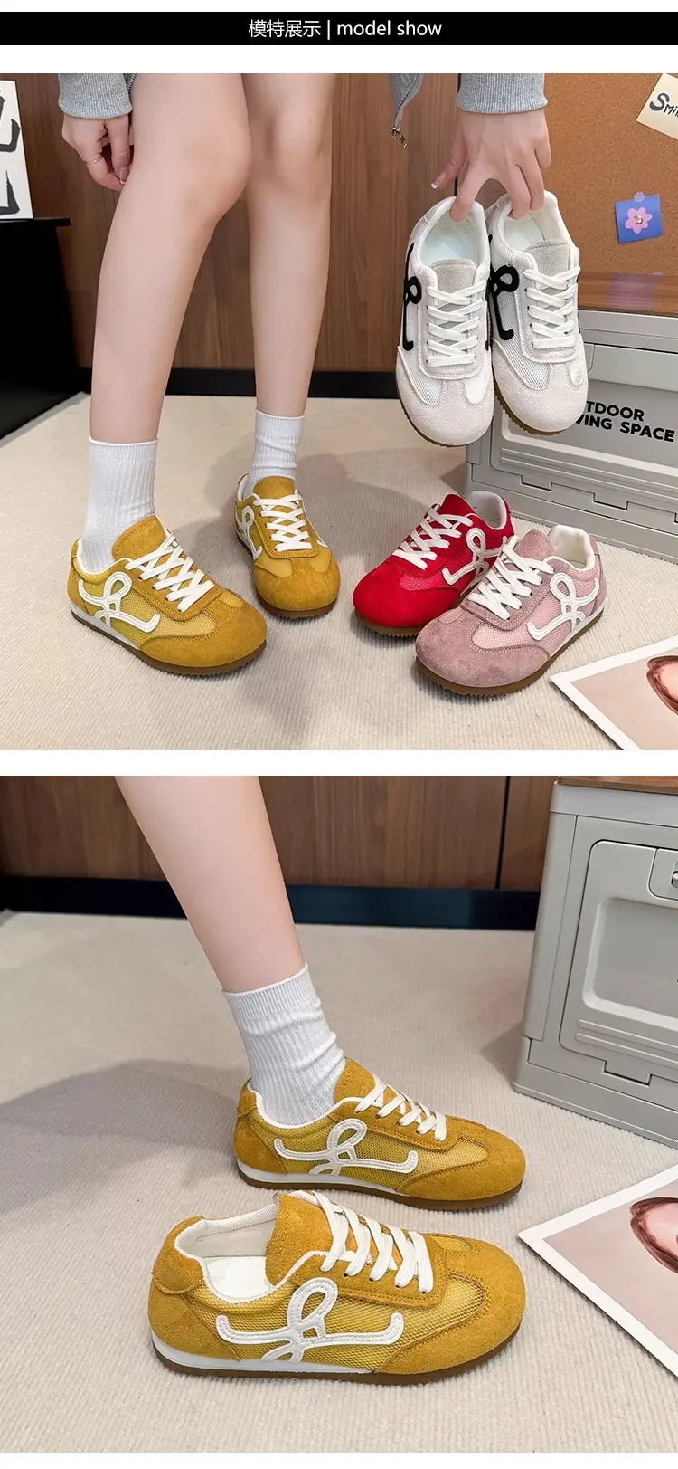 Women White Logo Casual Sneakers 2025 — feature 3