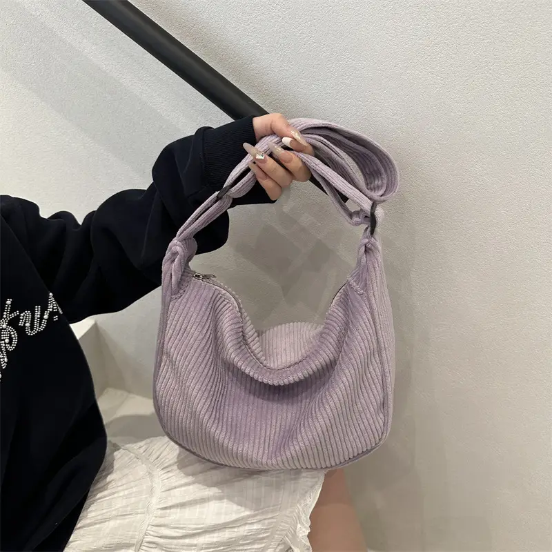 Women's Light Green Knitted Crossbody Bag with Artistic Chain — feature 28