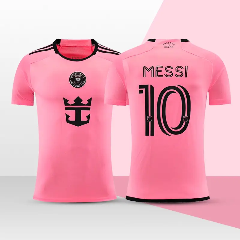 Ronaldo Messi Real Madrid Football T-Shirt Pink 10 10 - Image 13