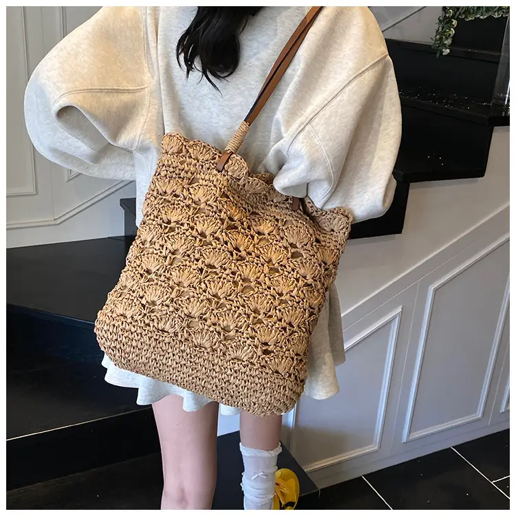 Handmade Woven Straw Bag for Women Holiday Beach Use — feature 18