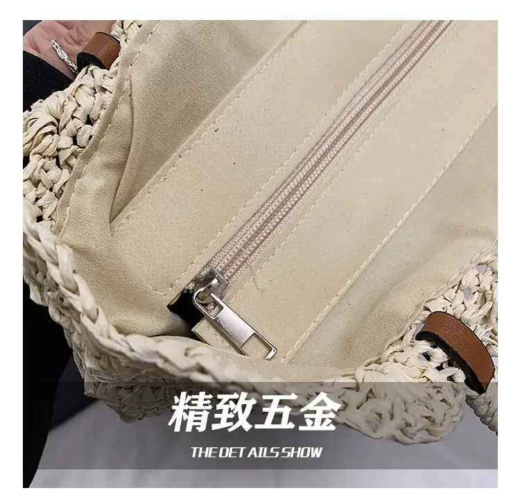 Handmade Woven Straw Bag for Women Holiday Beach Use — feature 4