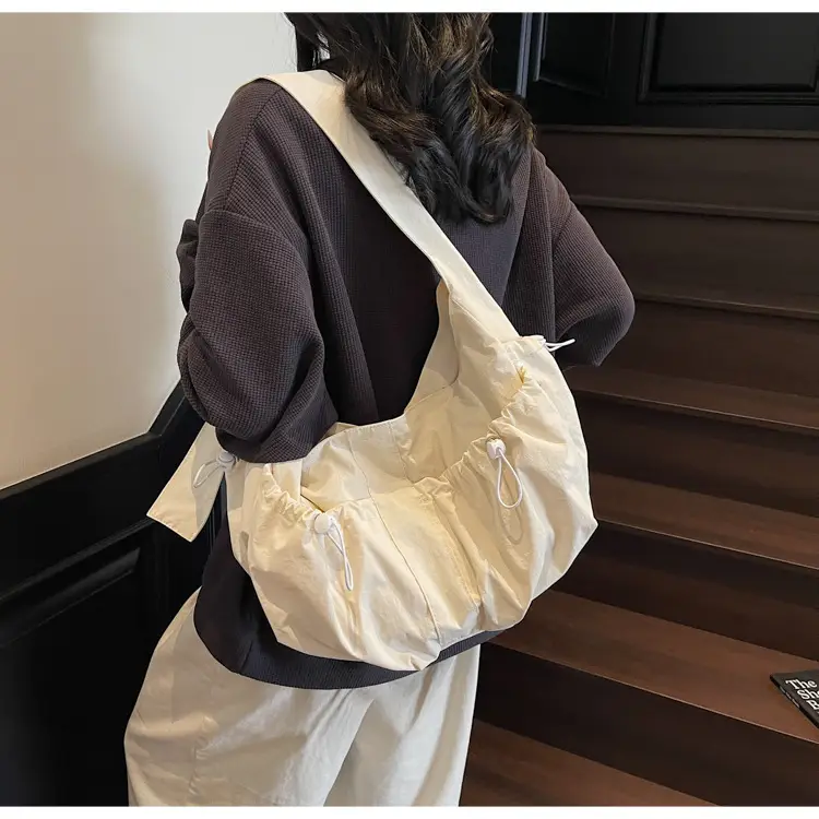 Crossbody Women's Large Capacity Bag Beige Fabric — feature 31