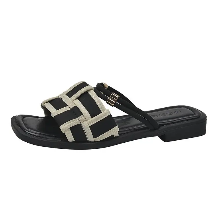 Flat Two-Wear Sandals for Women, French Fairy Style, Summer Fashion with Skirts, Elegant Outer Wear, Versatile Roman Sandals - Image 9