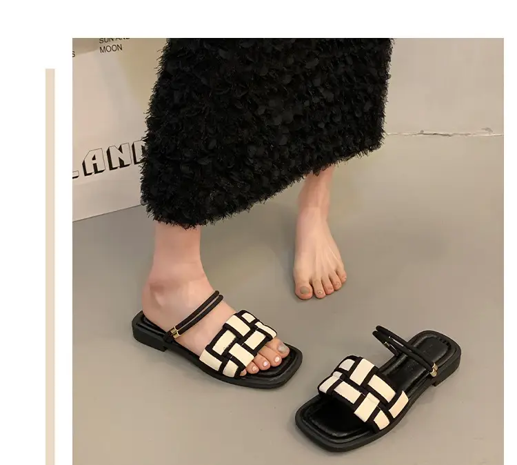 Flat Two-Wear Sandals for Women, French Fairy Style, Summer Fashion with Skirts, Elegant Outer Wear, Versatile Roman Sandals — feature 11