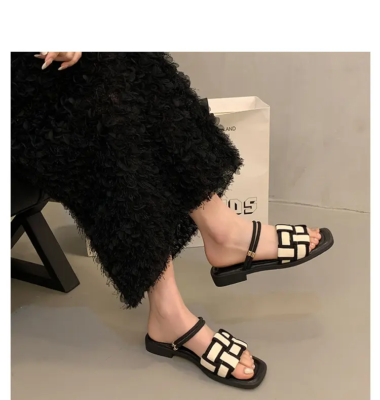 Flat Two-Wear Sandals for Women, French Fairy Style, Summer Fashion with Skirts, Elegant Outer Wear, Versatile Roman Sandals — feature 8