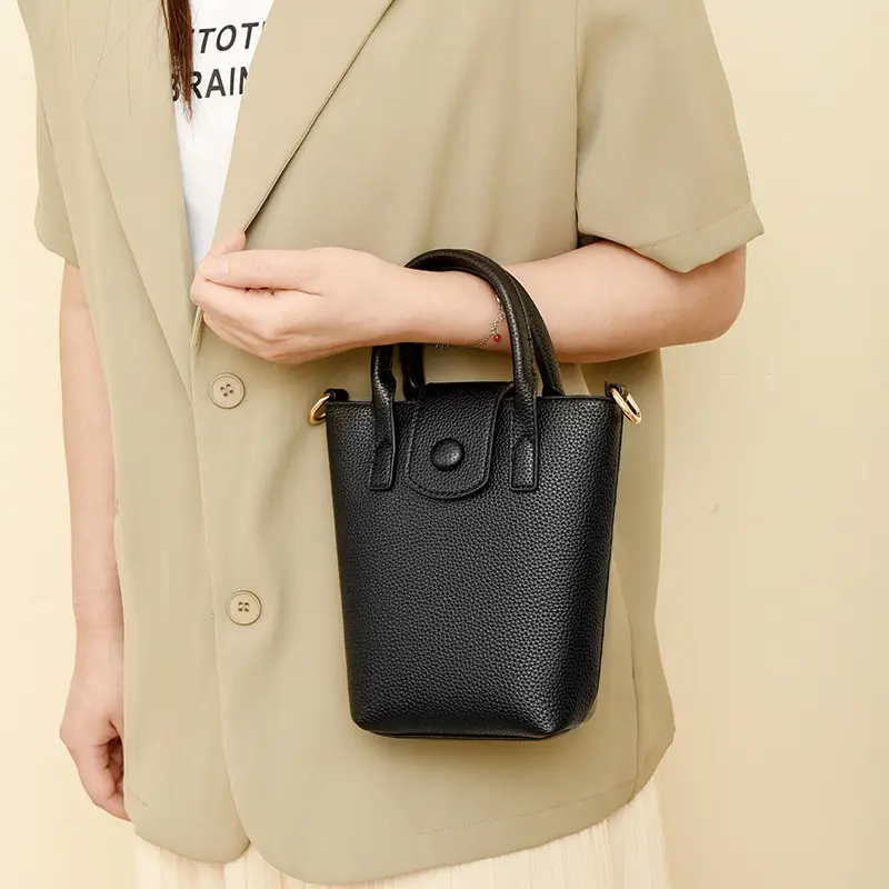 Women's Beige Crossbody Shoulder Bag with Long Strap - Image 6