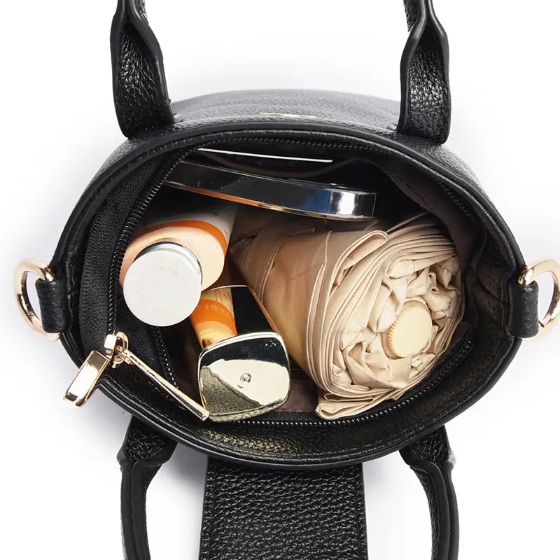 Women's Beige Crossbody Shoulder Bag with Long Strap - Image 8