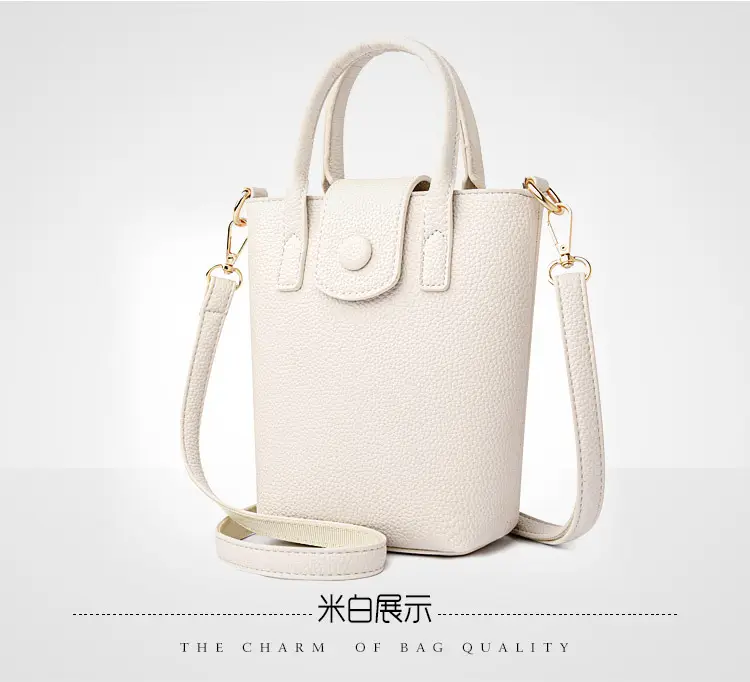 Women's Beige Crossbody Shoulder Bag with Long Strap — feature 23