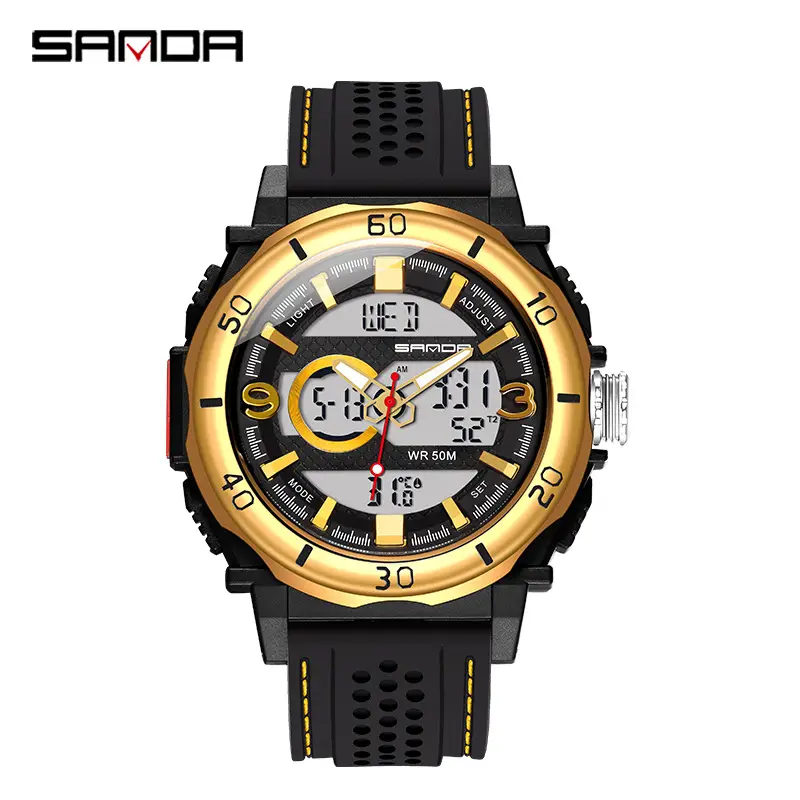 Sanda Men's Digital Sport Watch with Temperature Display - Image 3