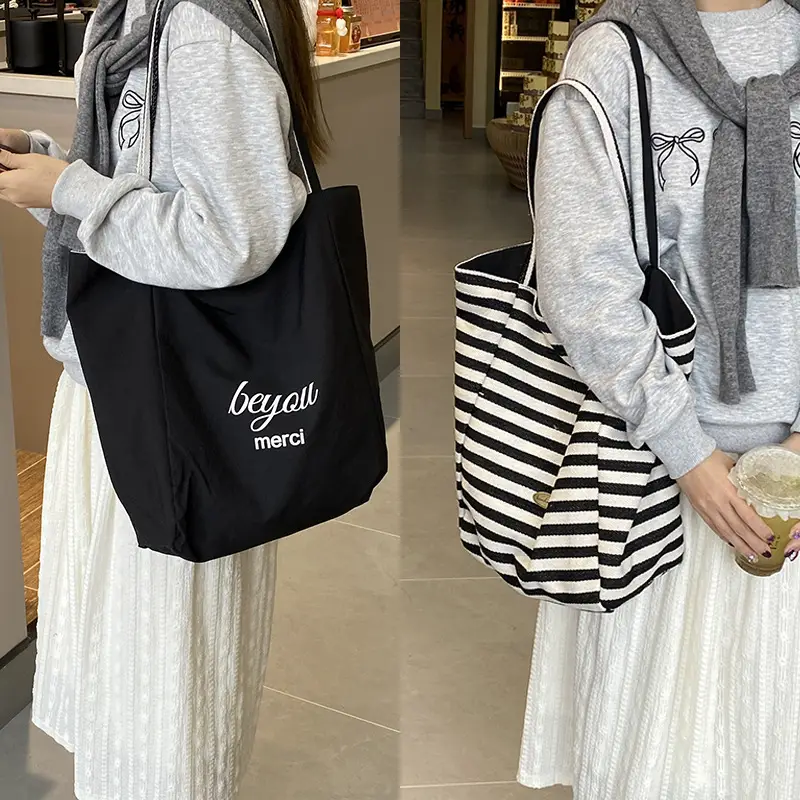 2025 Korean Style Printed Canvas Tote Bags - Image 2