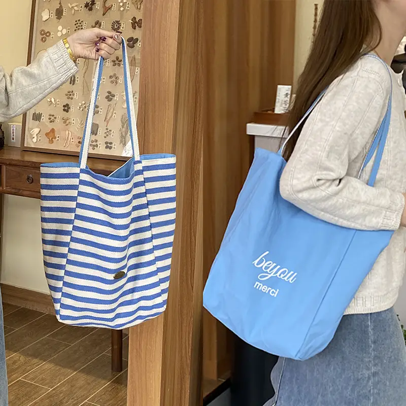 2025 Korean Style Printed Canvas Tote Bags - Image 3