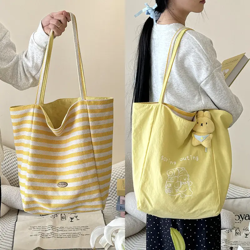 2025 Korean Style Printed Canvas Tote Bags - Image 8