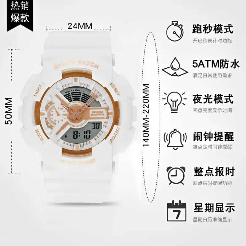 Men's Multifunctional Sports Watch Blue 24MM - Image 16
