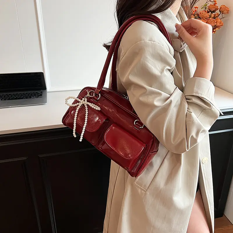 Red Korean Style Shoulder Bag for Women 2025 - Image 2