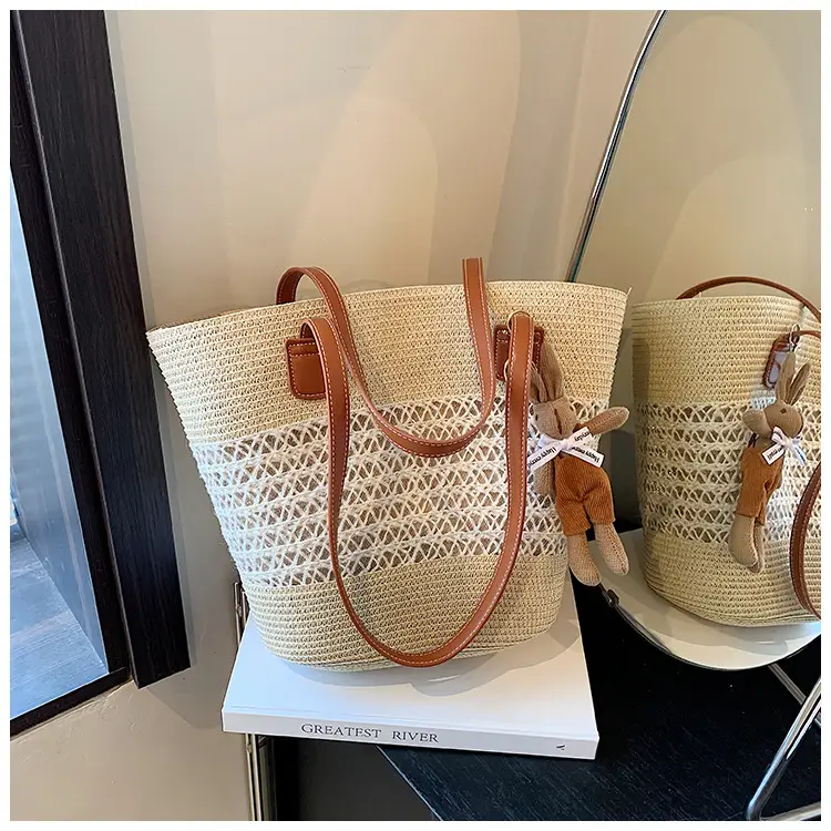 Women Beach Straw Shoulder Bag 2026 New Style — feature 14