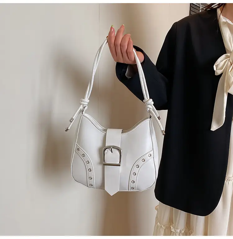 Black Korean Style Shoulder Bag with Crossbody Strap — feature 10