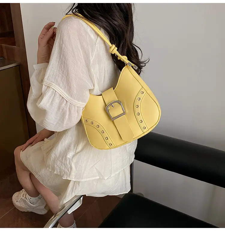 Black Korean Style Shoulder Bag with Crossbody Strap — feature 12