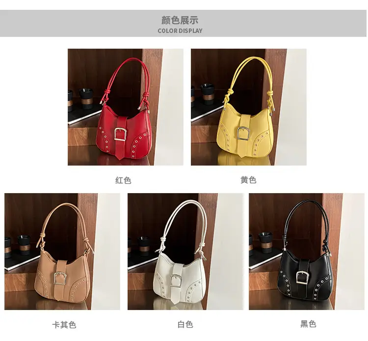 Black Korean Style Shoulder Bag with Crossbody Strap — feature 4