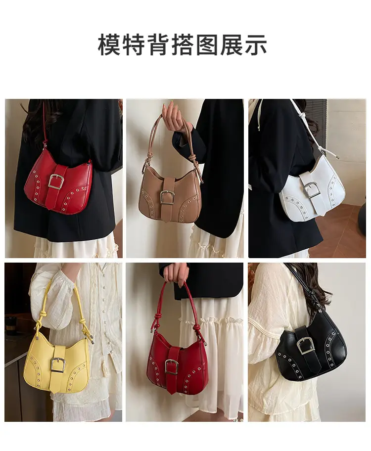 Black Korean Style Shoulder Bag with Crossbody Strap — feature 7
