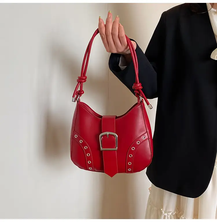 Black Korean Style Shoulder Bag with Crossbody Strap — feature 8