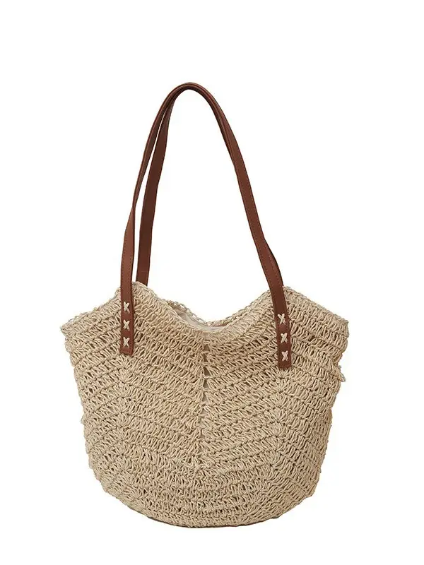 Large Capacity Cross-Border Woven Shoulder Bag for Women - Image 7