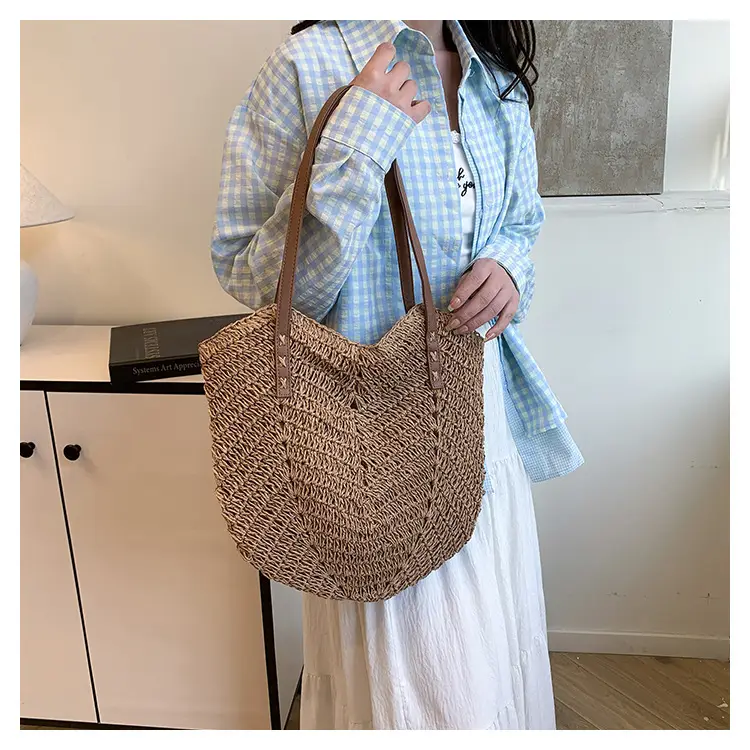 Large Capacity Cross-Border Woven Shoulder Bag for Women — feature 10