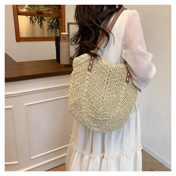 Large Capacity Cross-Border Woven Shoulder Bag for Women — feature 11
