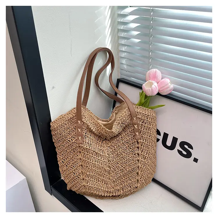 Large Capacity Cross-Border Woven Shoulder Bag for Women — feature 17