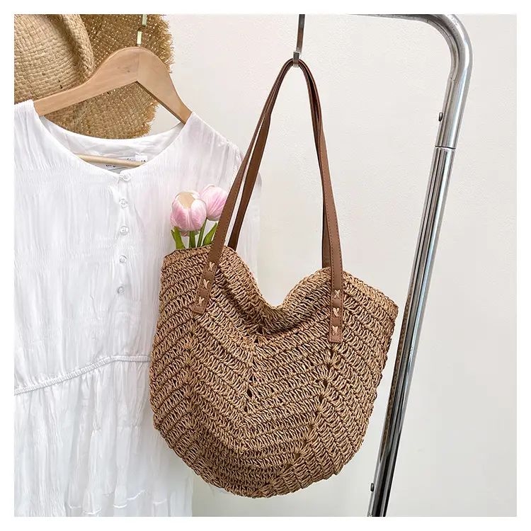 Large Capacity Cross-Border Woven Shoulder Bag for Women — feature 18