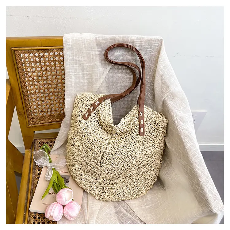 Large Capacity Cross-Border Woven Shoulder Bag for Women — feature 19